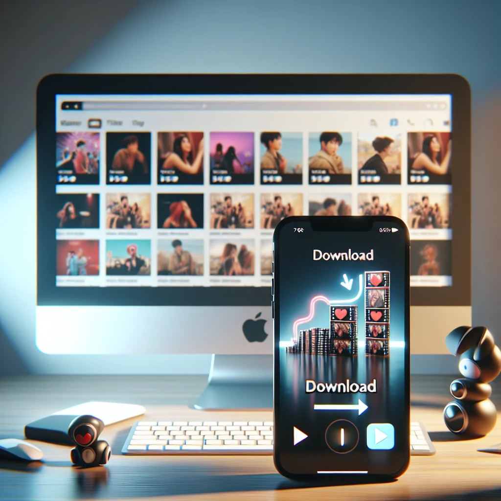 "Step-by-step guide on using a TikTok video downloader, featuring a smartphone screen displaying a TikTok video download interface."